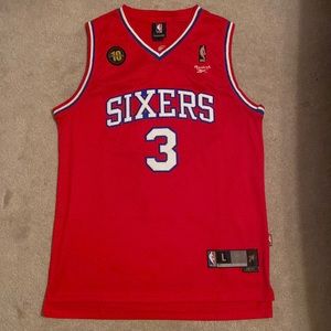 Mens Size Large Allen Iverson 76ers Swingman Jersey